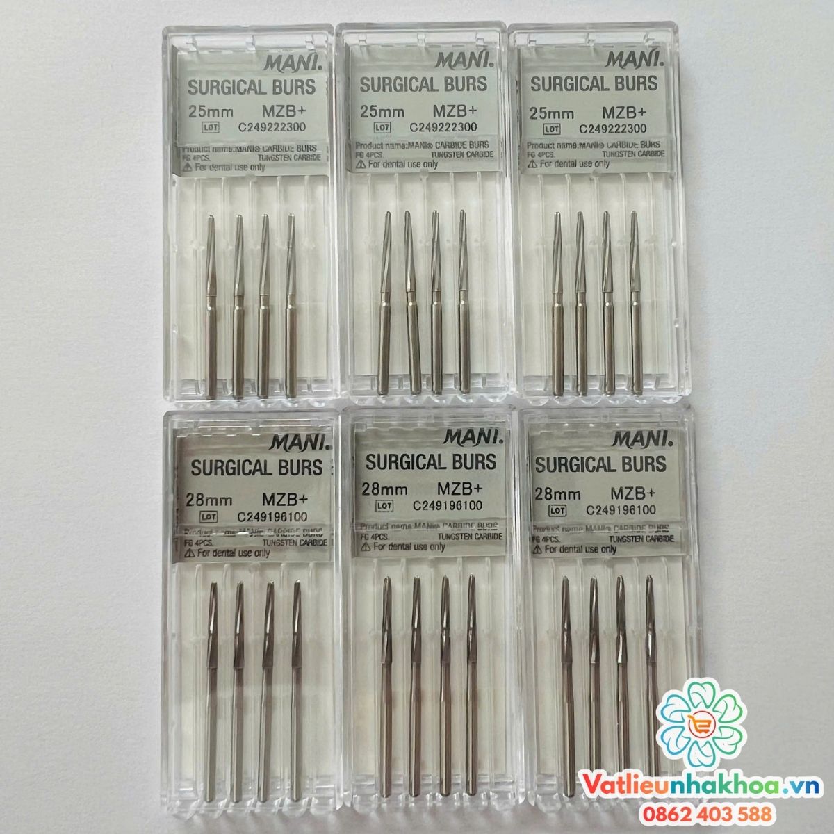 Mũi phẫu thuật Mani Surgical Burs MZB+