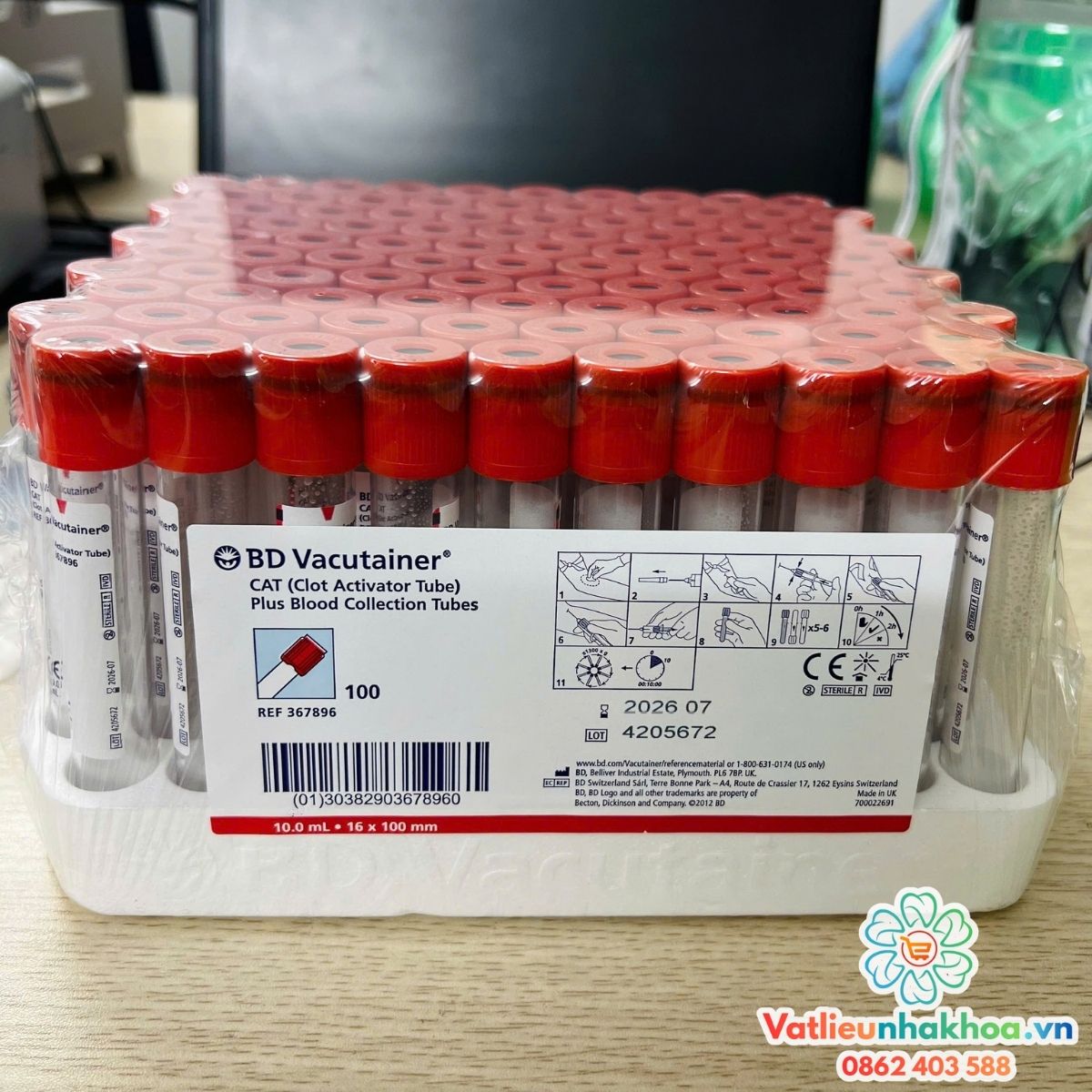 Ống nghiệm làm PRF 10ml BD Vacutainer