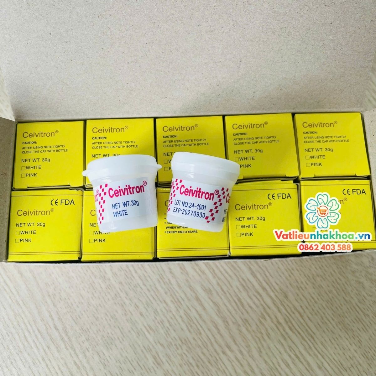 Vật liệu trám tạm - hàn tạm Ceivitron (Hộp 30g)