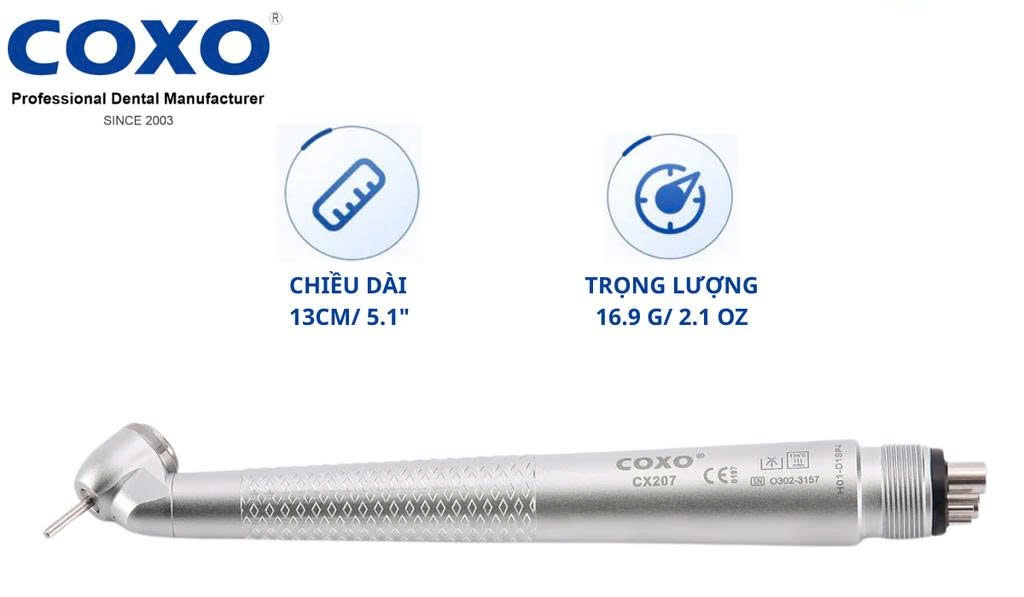 Tay khoan nhanh COXO chếch 45 độ không đèn