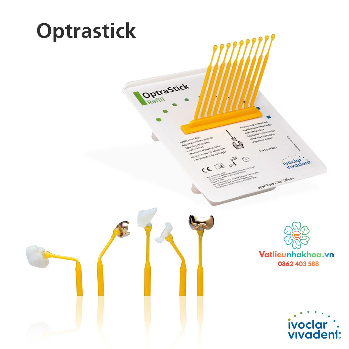 Que dính Optrastick Vivadent (Hộp 48 que)