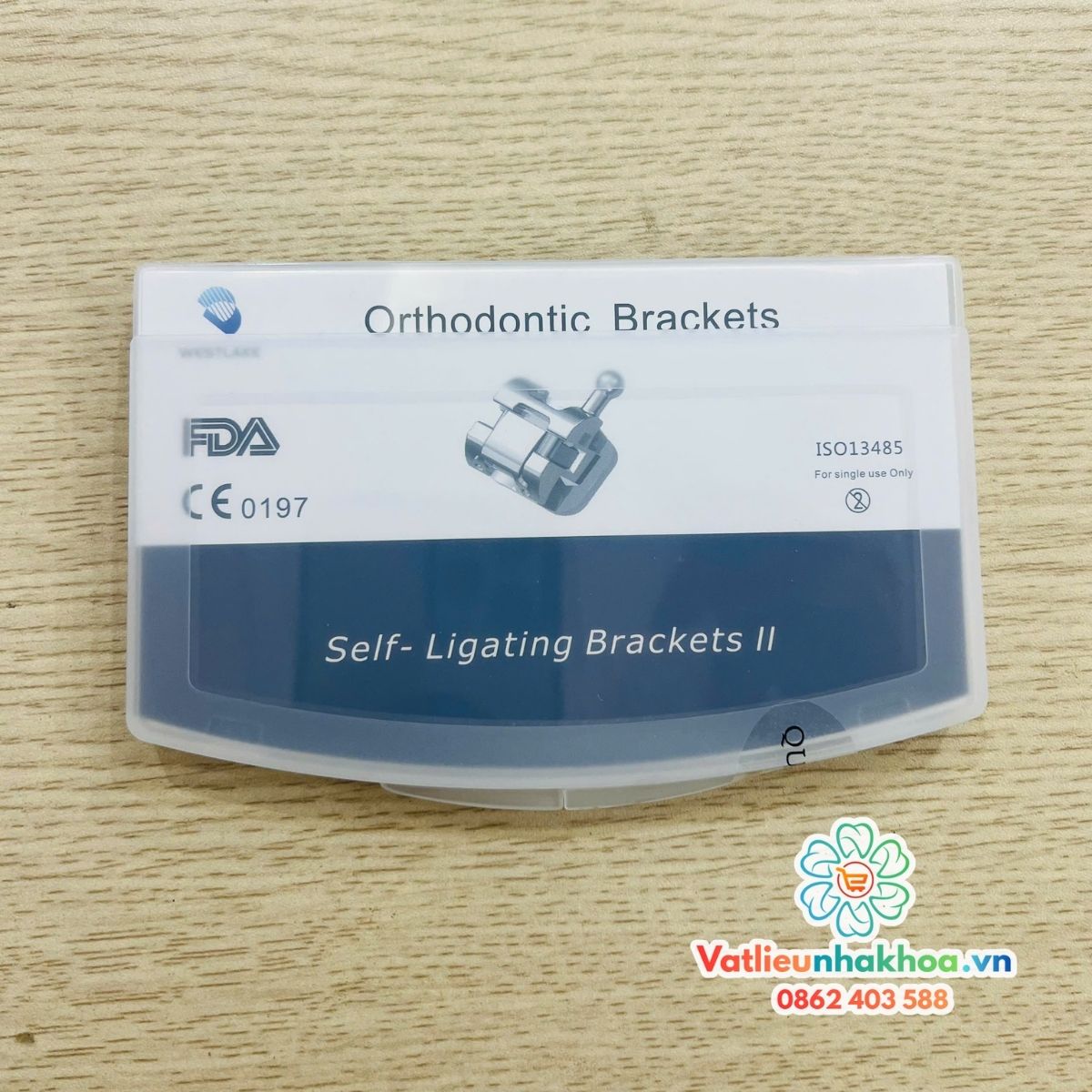 Mắc cài kim loại tự khóa Orthodontic xanh dương (tự buộc)
