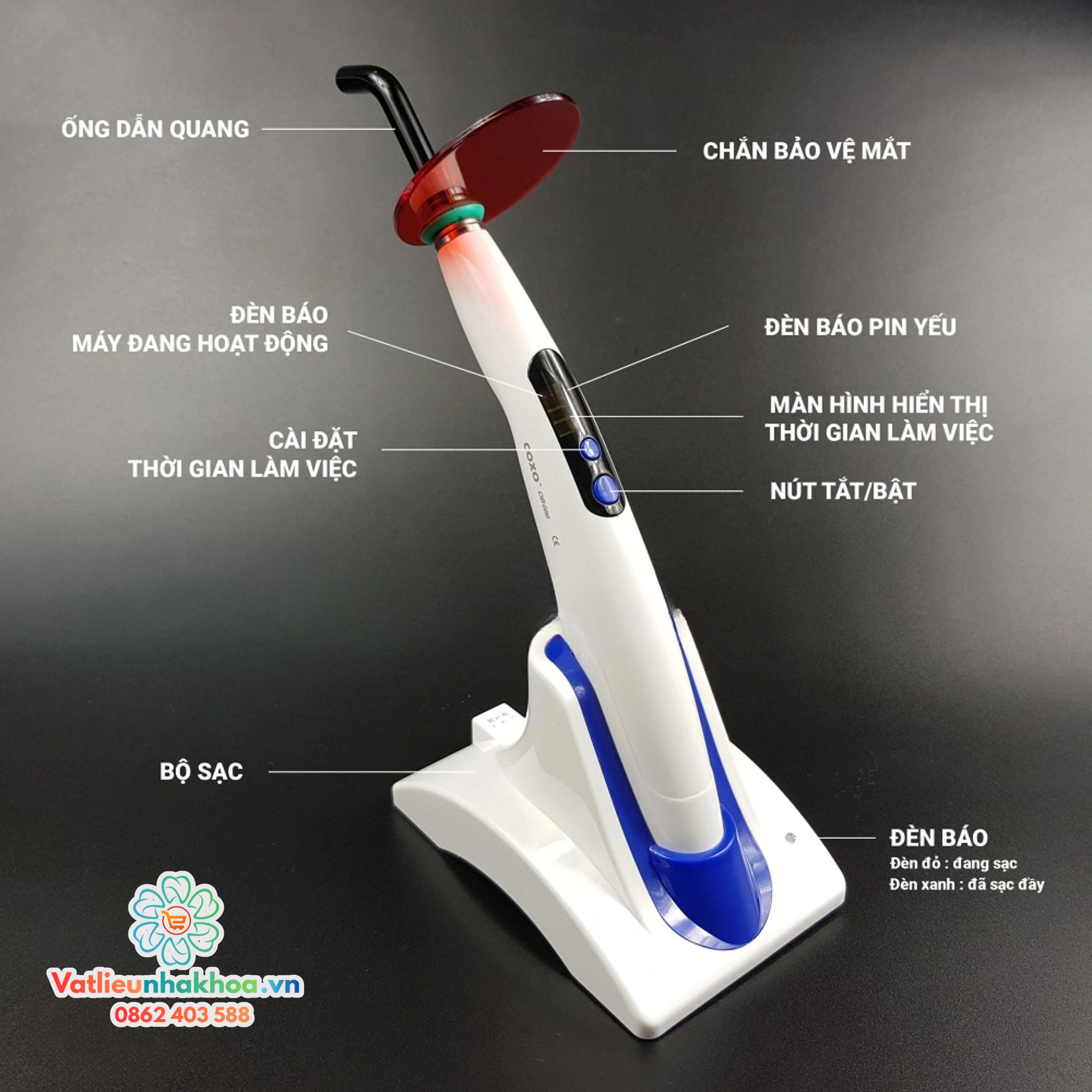 Đèn trám quang trùng hợp COXO DB-686 Latte