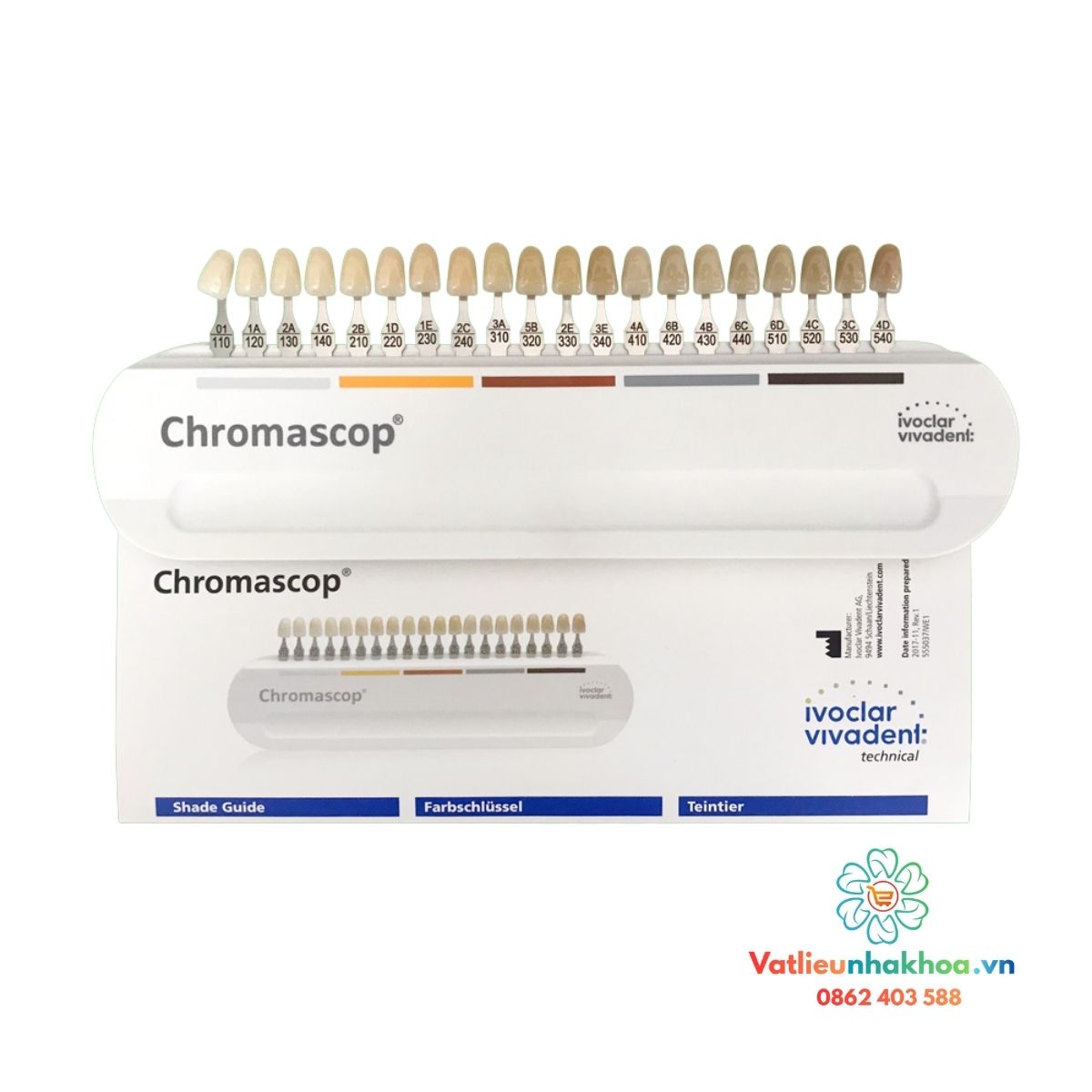 Bảng so màu Chromascop Ivoclar Vivadent