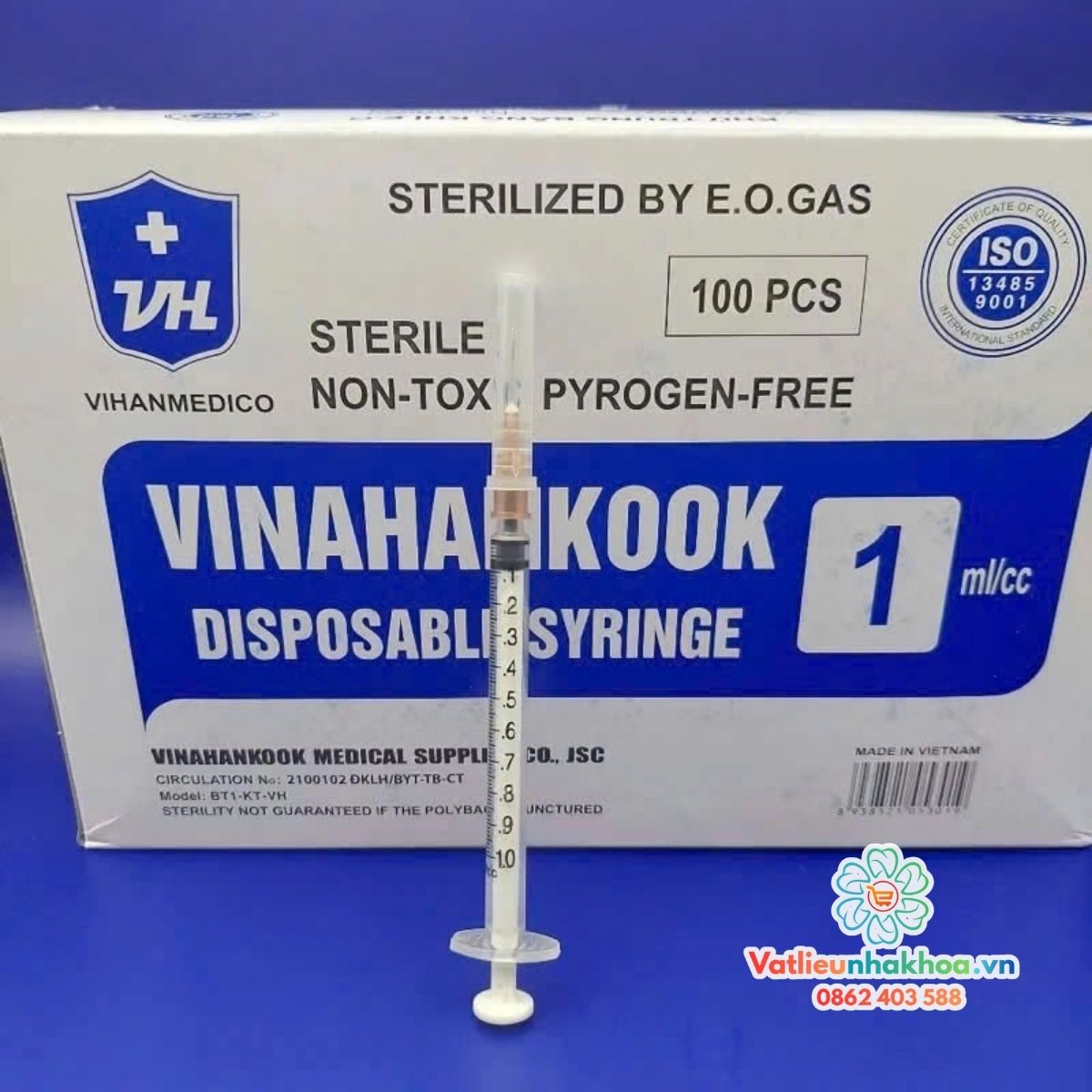 Bơm kim tiêm vô khuẩn (100 cái) 1ml/3ml/5ml/10ml