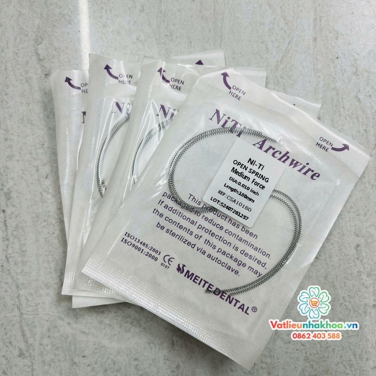 Lò xo đẩy khoảng/chỉnh nha (Gói 2 sợi)