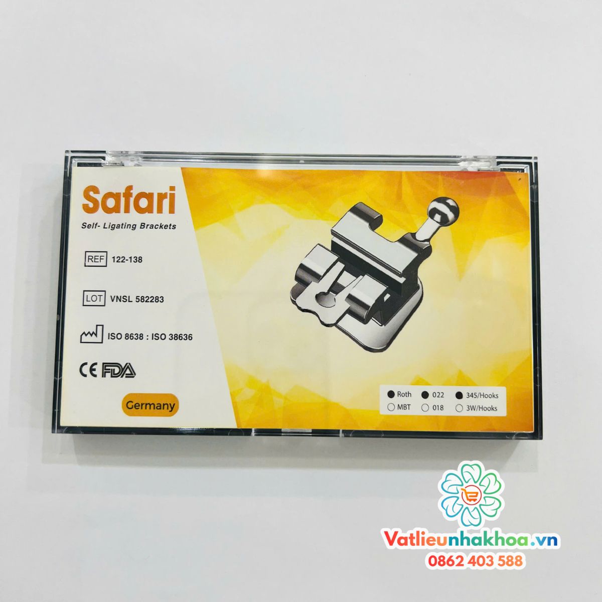 Mắc cài kim loại tự khoá Safari (Tự buộc)