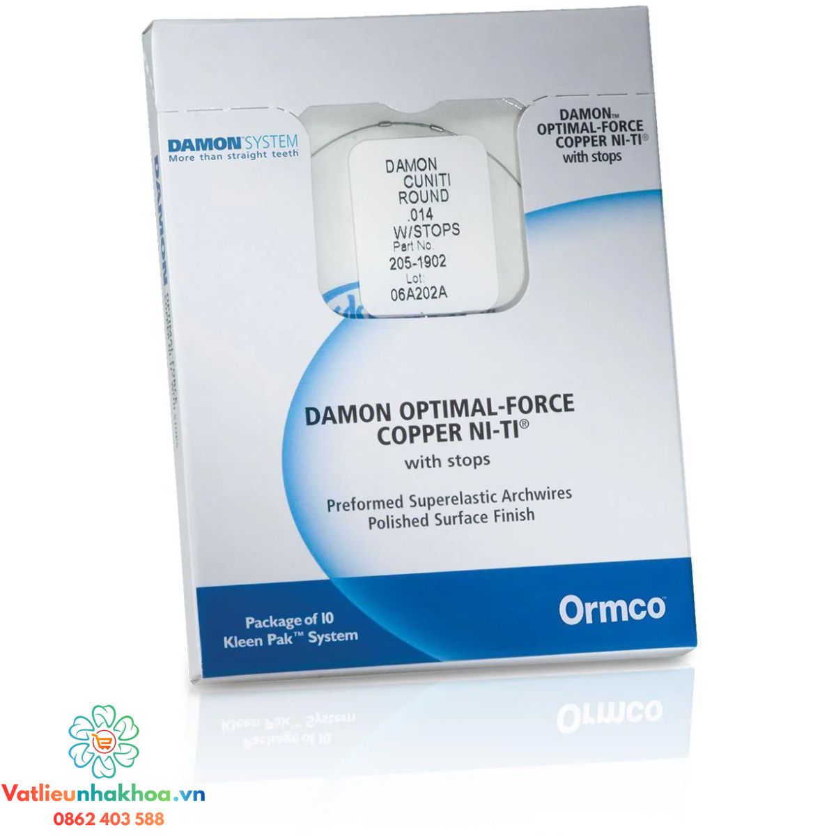 Dây cung nong hàm Damon CuNiTi - Ormco