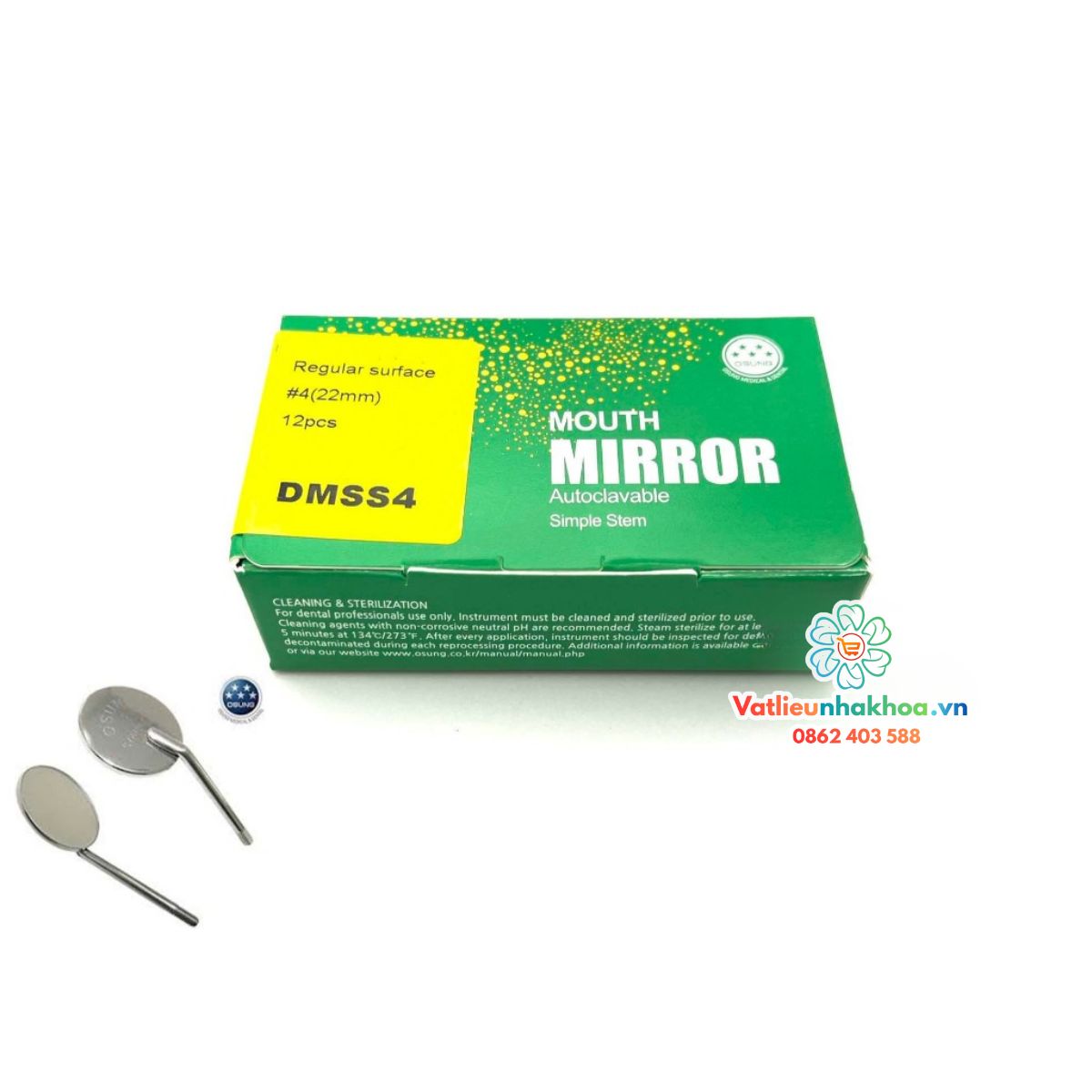 Mặt gương khám Osung Mouth Mirror DMSS4 (Hộp 12 cái)