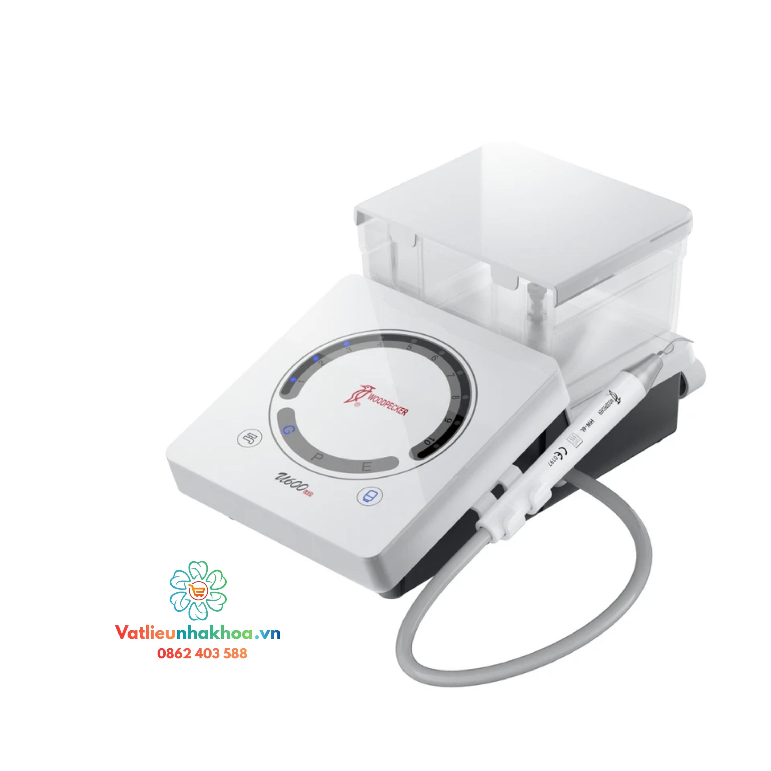 Máy cạo vôi tích hợp rung rửa nội nha Ultrasonic U600 Led Woodpecker (máy lấy cao)