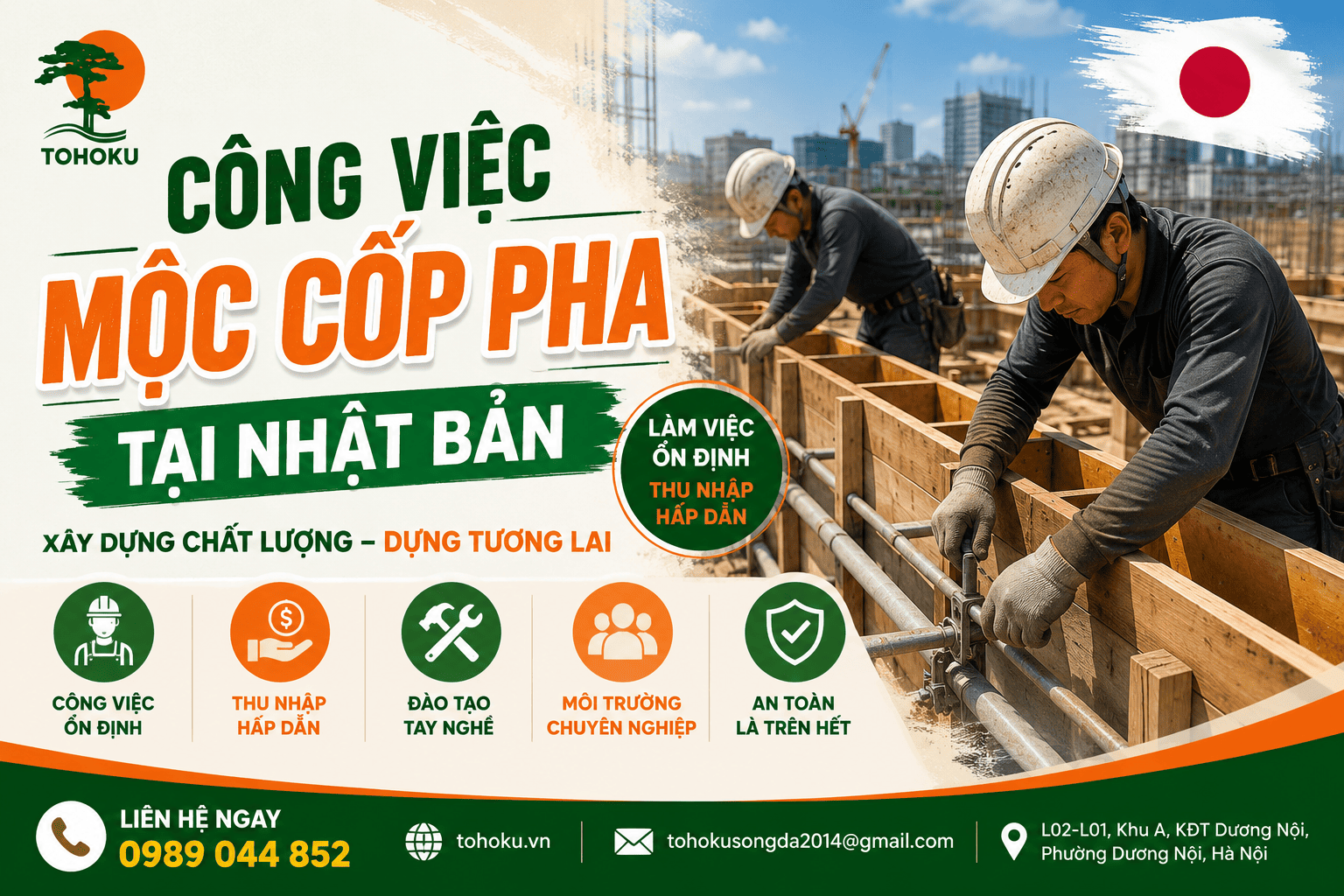 FORMWORK CARPENTRY JOBS IN JAPAN
