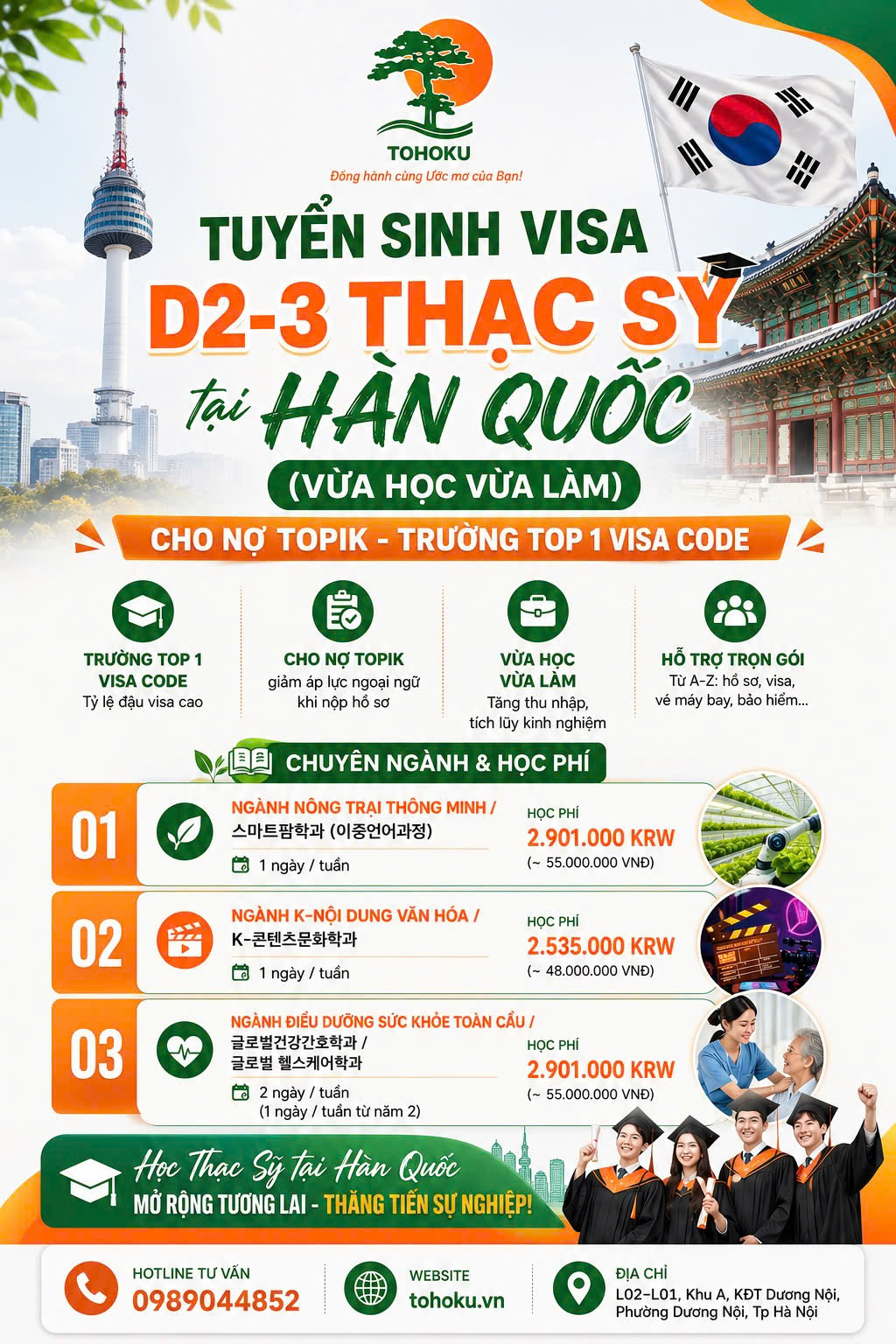STUDY FOR A MASTER'S DEGREE IN SOUTH KOREA – STUDY AND WORK WITH JOONGBU UNIVERSITY