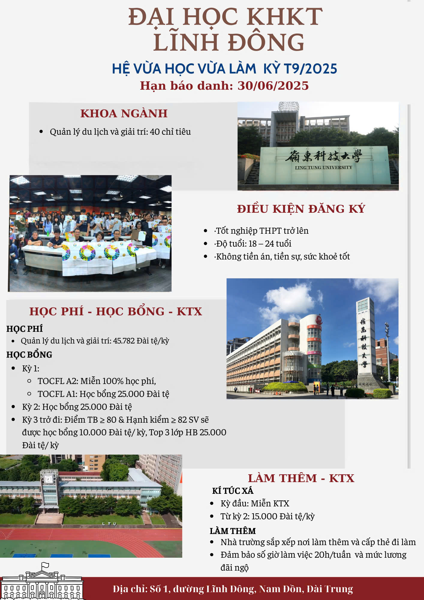 ĐẠI HỌC KHKT LĨNH ĐÔNG  (HỆ 1+4) – KỲ THÁNG 9/2025