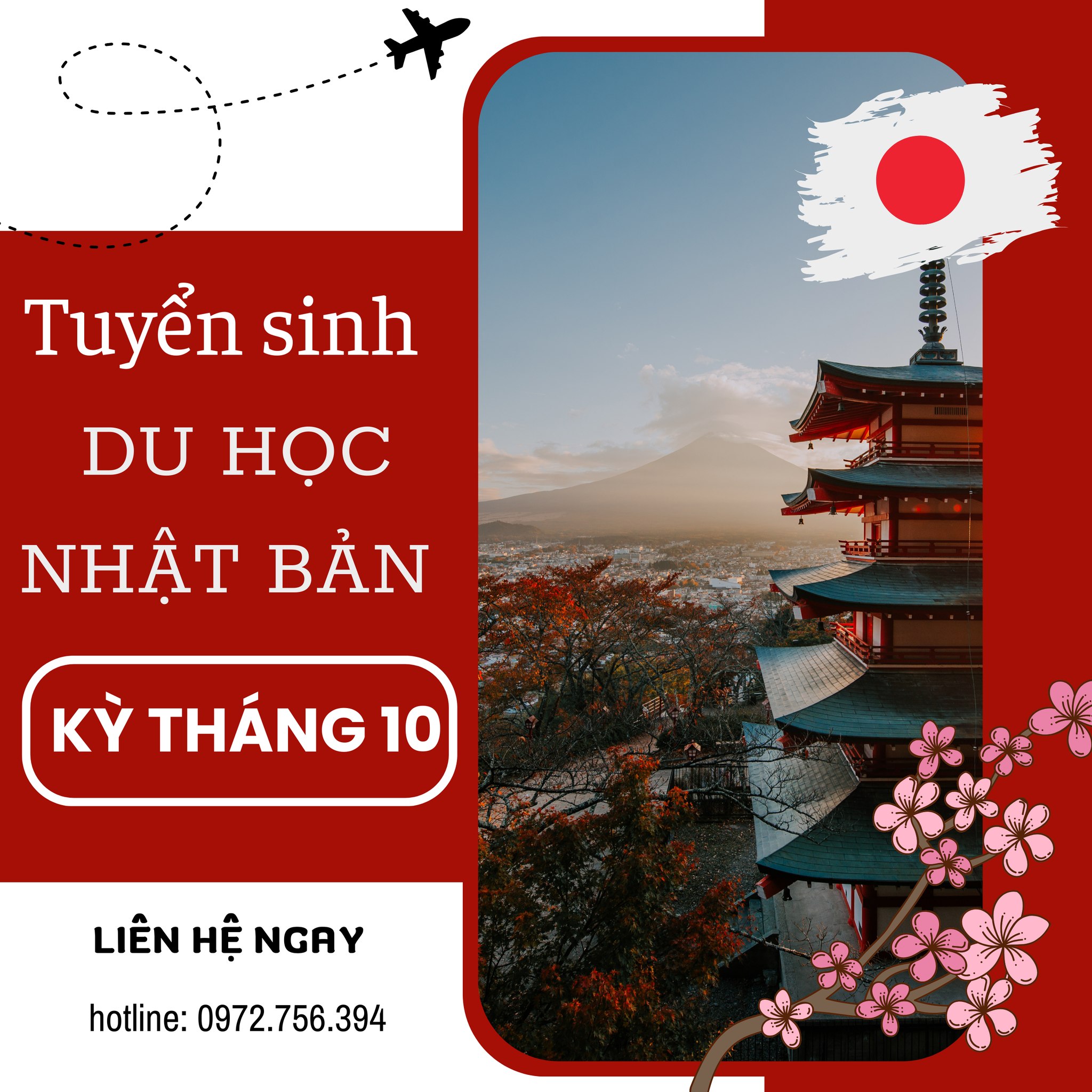 TUYỂN SINH DU HỌC NHẬT BẢN KỲ THÁNG 10/2025