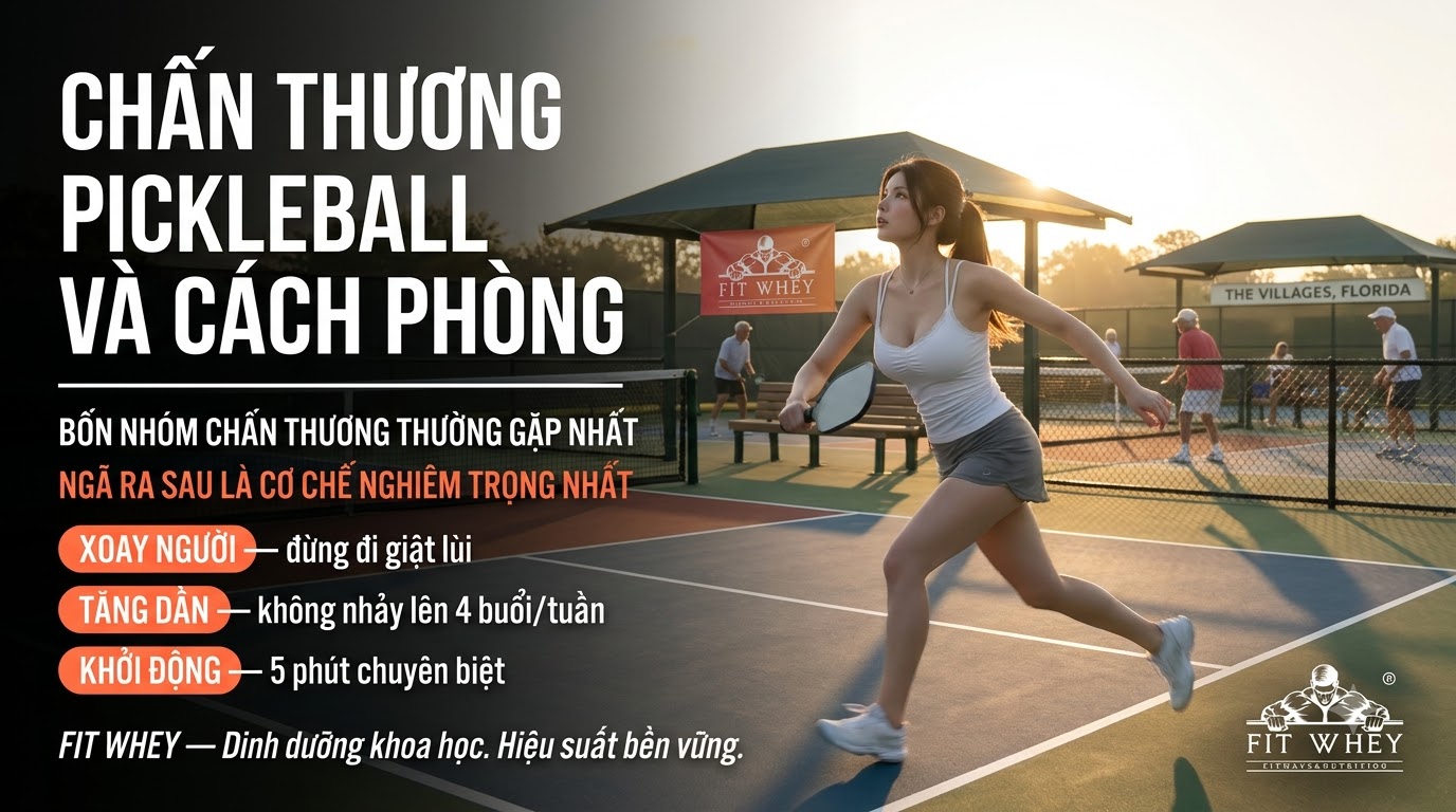 Chấn thương thường gặp khi chơi Pickleball và cách phòng