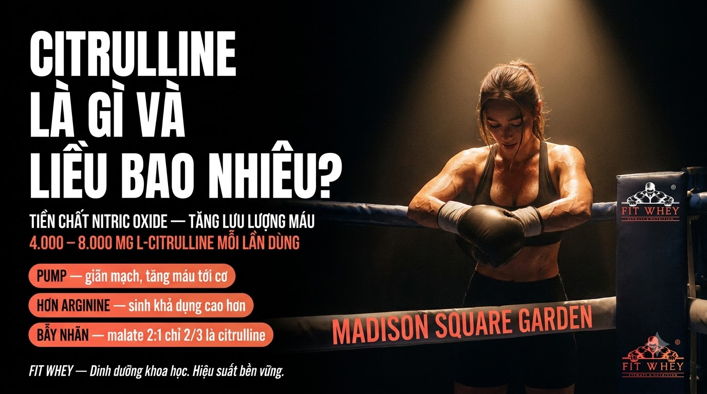 Citrulline là gì? Liều dùng và khác biệt với Citrulline Malate