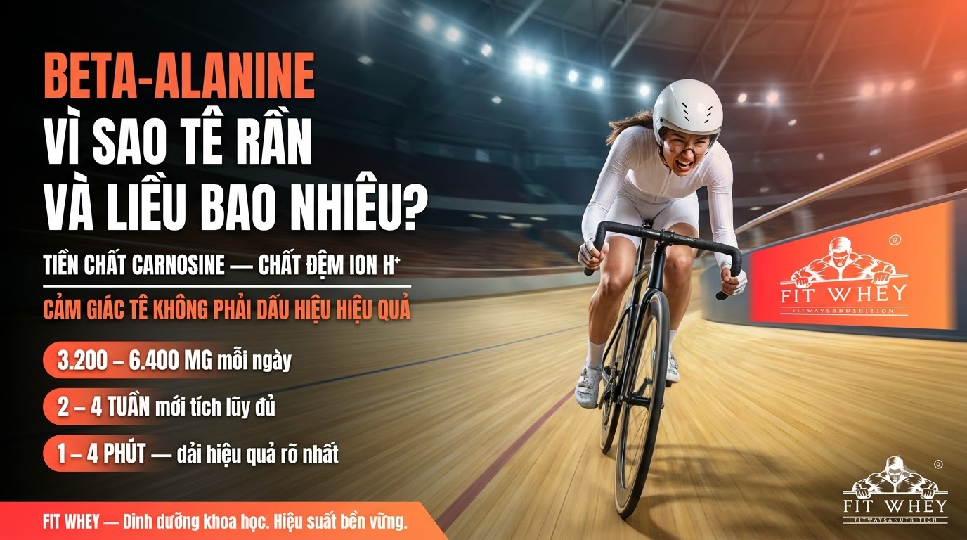 Beta-Alanine: vì sao gây tê rần và liều bao nhiêu là đủ?