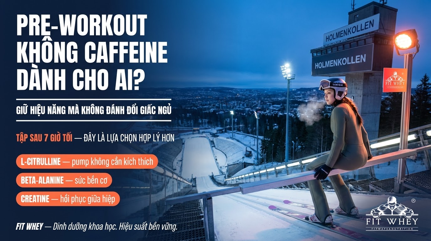Pre-workout không caffeine: dành cho ai và có gì bên trong?