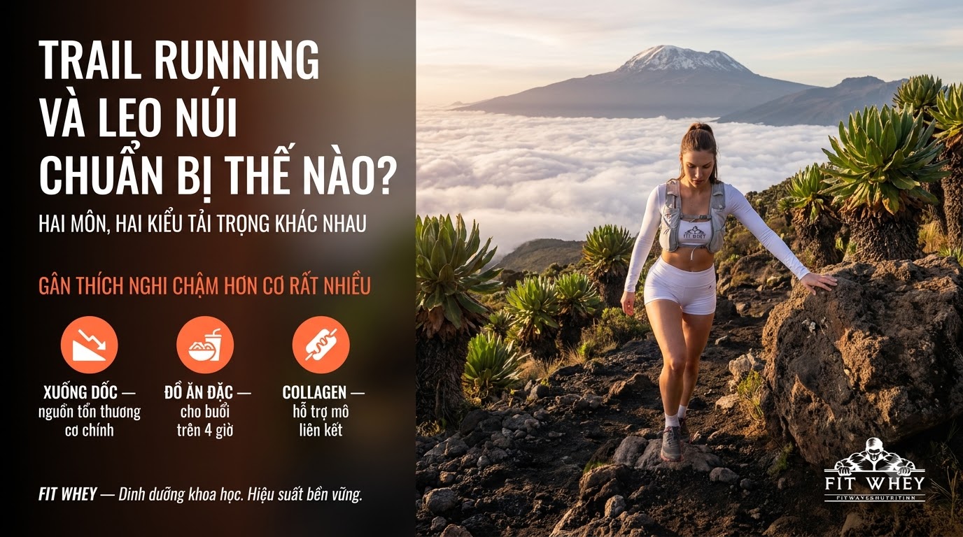 Trail running và leo núi: chuẩn bị thể lực và dinh dưỡng