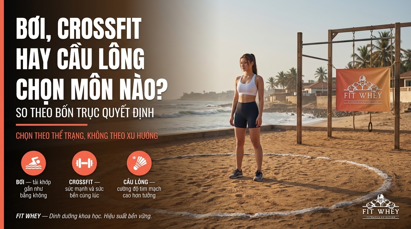 Bơi, CrossFit hay cầu lông: chọn môn theo thể trạng
