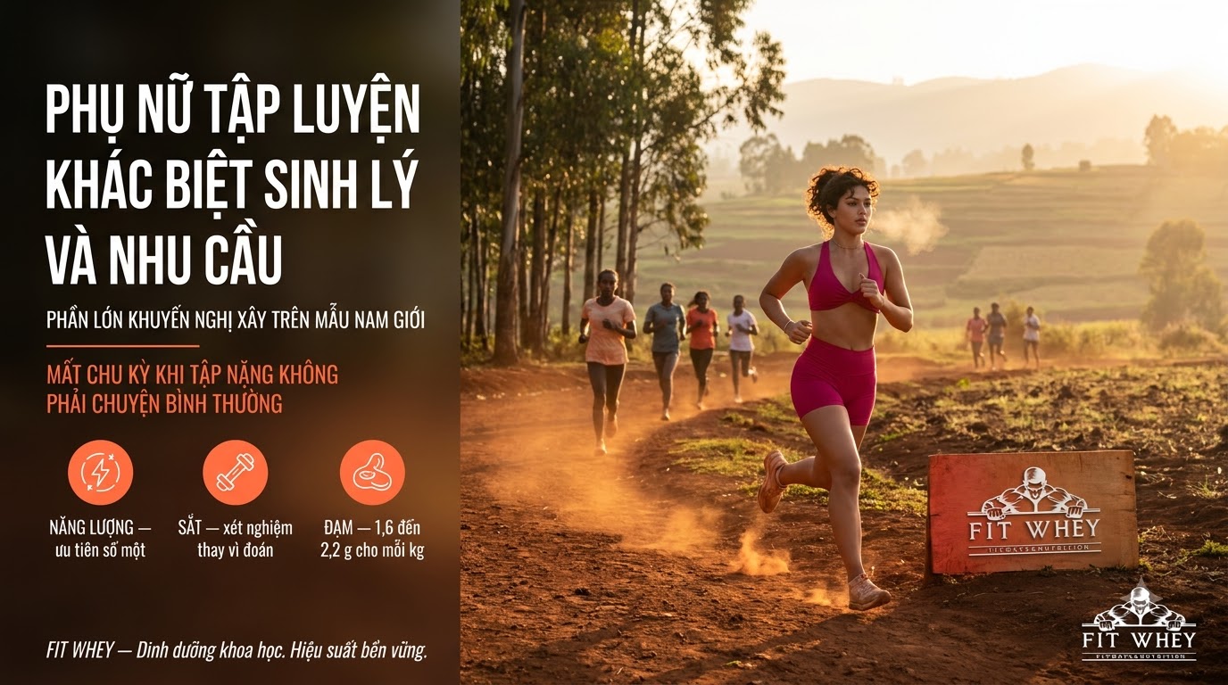 Phụ nữ tập luyện: khác biệt sinh lý và nhu cầu dinh dưỡng