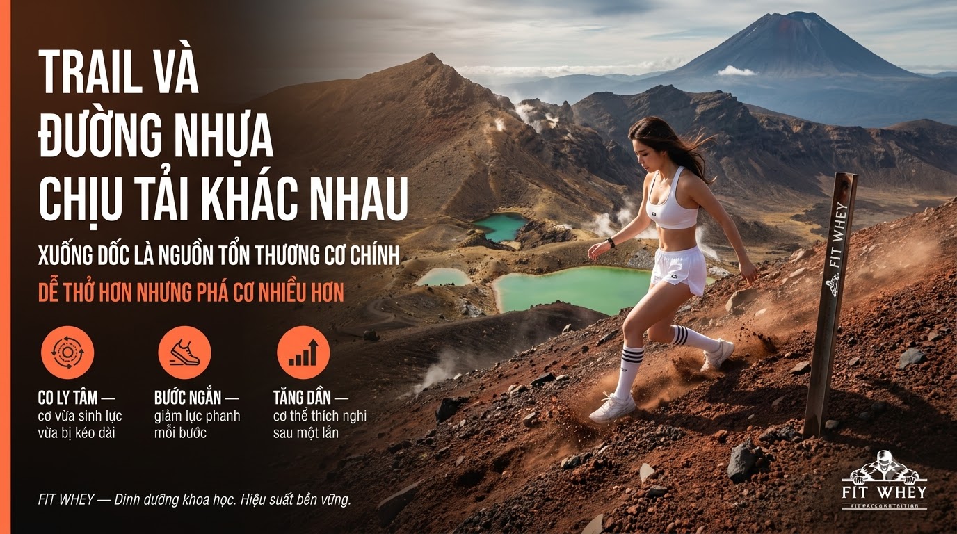 Trail và đường nhựa: cơ thể chịu tải khác nhau thế nào?
