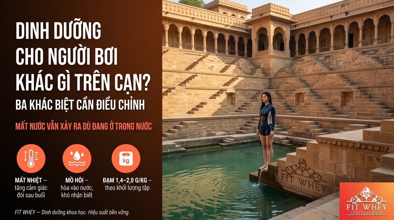 Dinh dưỡng cho người bơi: khác gì các môn trên cạn?