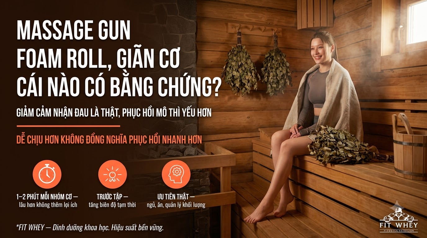 Massage gun, foam roll, giãn cơ: cái nào thật sự giúp phục hồi?