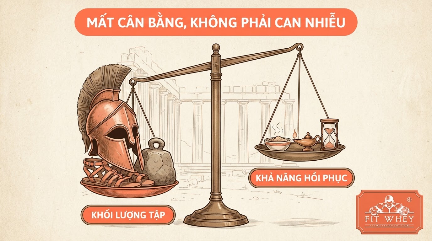 Biểu đồ cân bằng giữa khối lượng tập và khả năng hồi phục