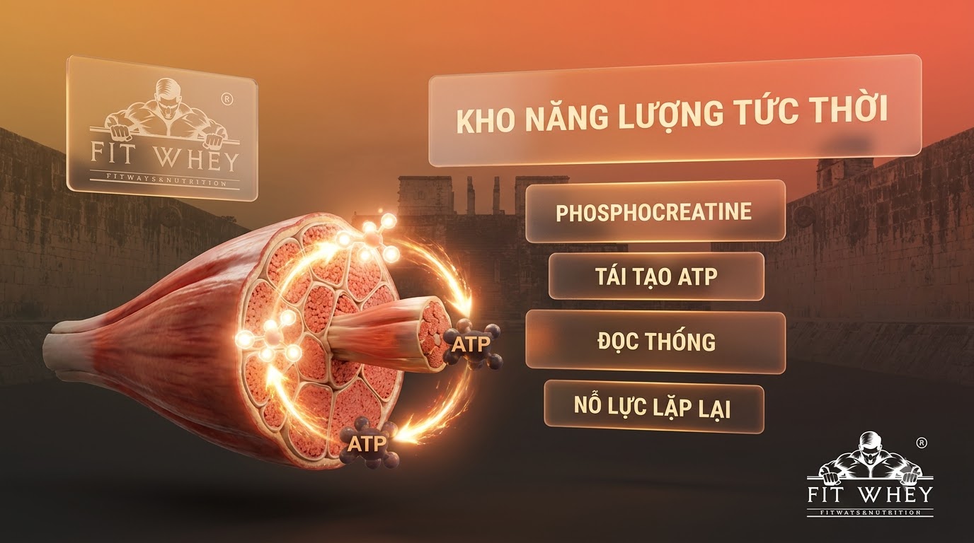 Mô phỏng phosphocreatine tái tạo năng lượng ATP trong sợi cơ