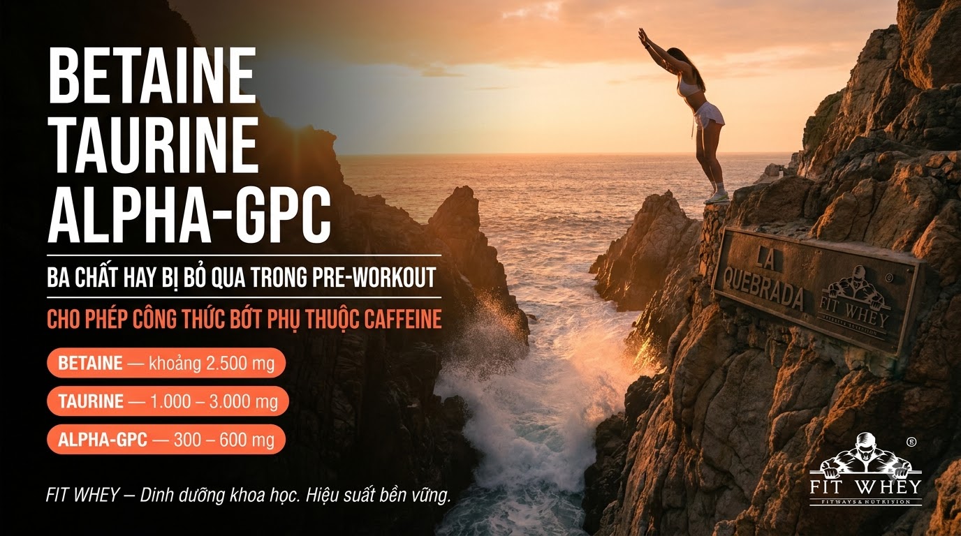 Người tập đứng trên mỏm đá, minh họa việc cân nhắc thành phần hỗ trợ hiệu suất