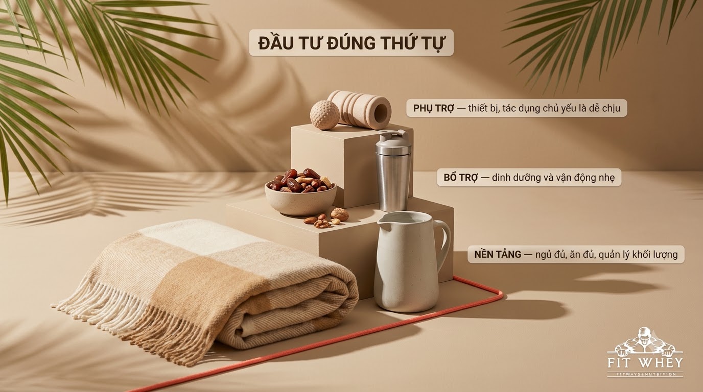 Các yếu tố phục hồi được sắp xếp theo tháp ưu tiên bằng chứng