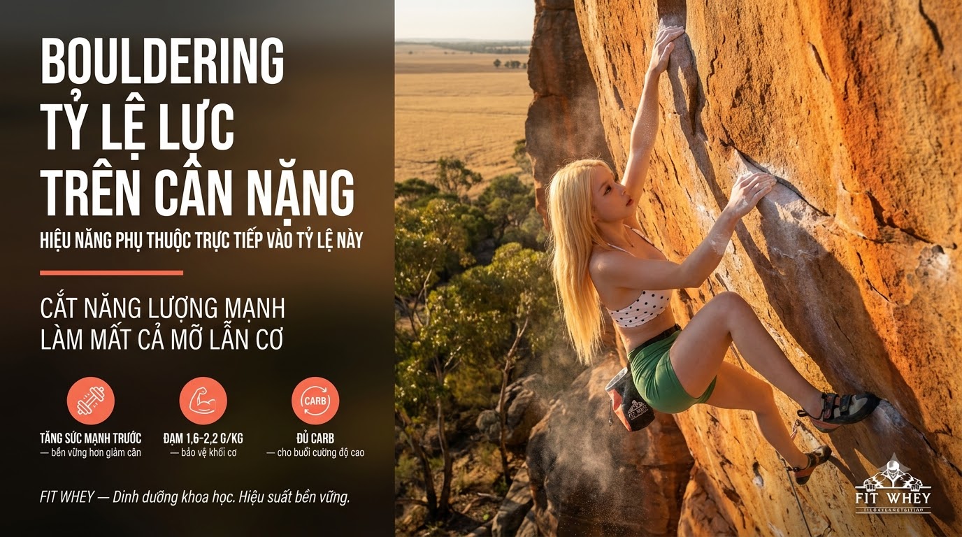 Nữ vận động viên leo vách đá sa thạch bằng tay không