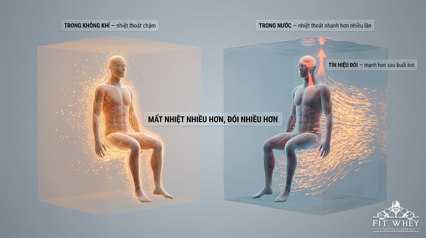 So sánh sự mất nhiệt của cơ thể trong nước ở các điều kiện khác nhau