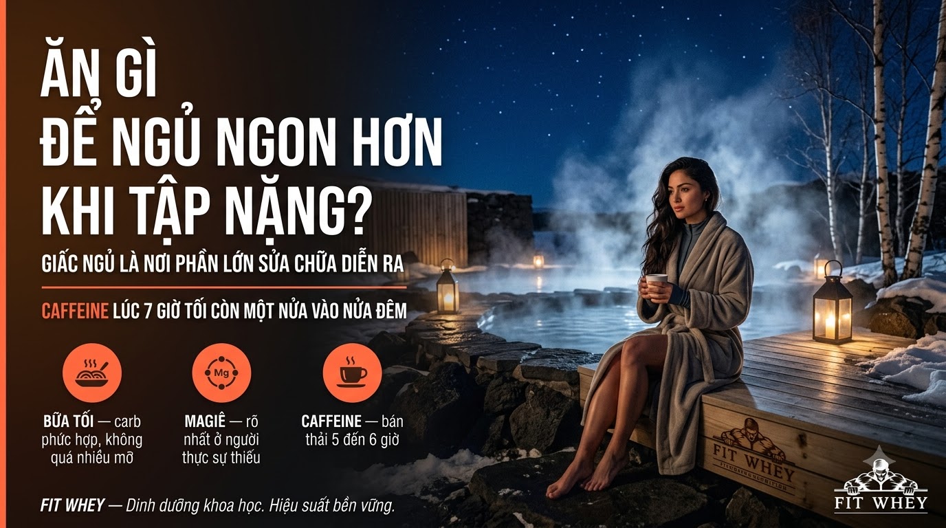 Nữ vận động viên thư giãn bên hồ địa nhiệt vào buổi tối