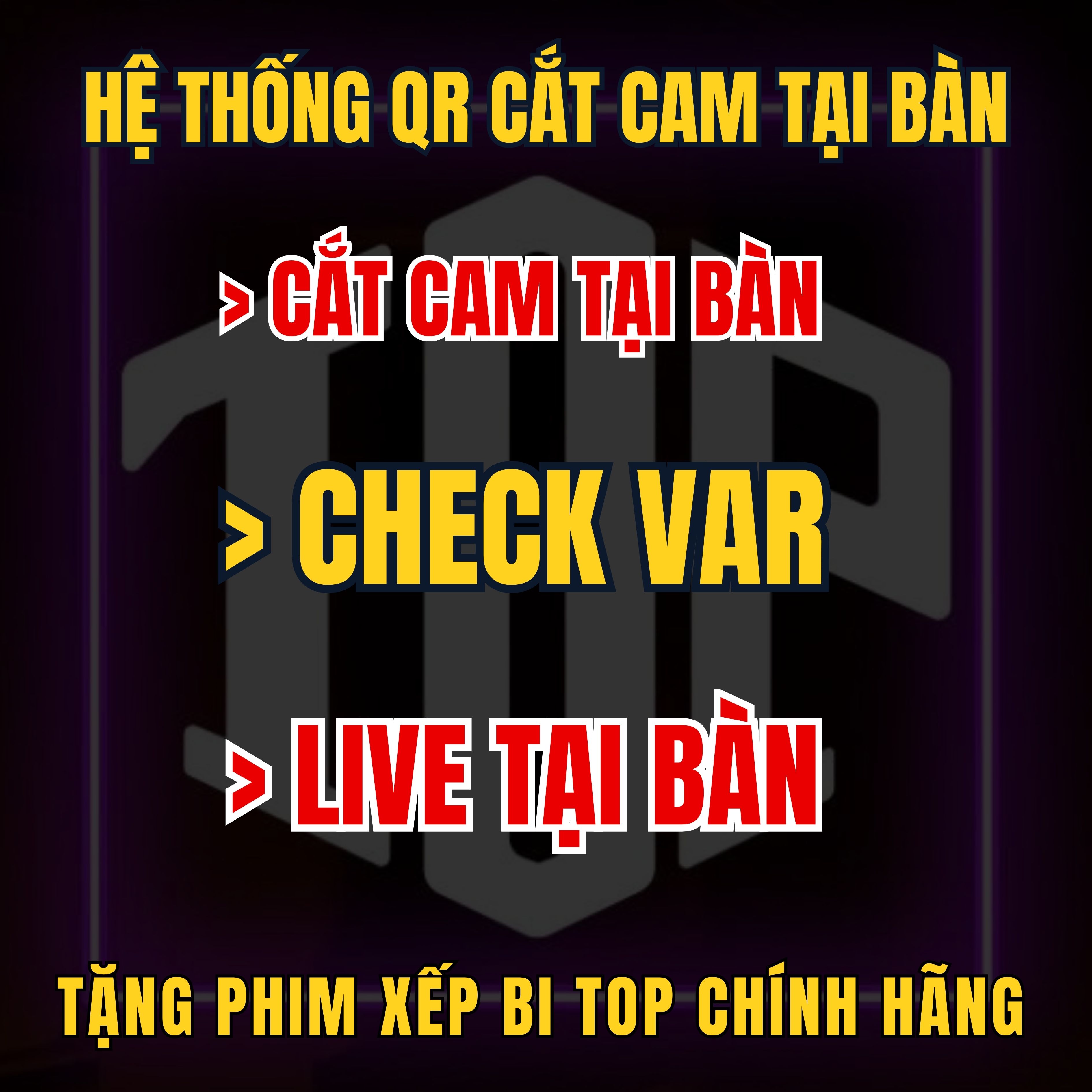 Hệ thống QR cắt camera , checkvar , live tại bàn - Đầu tư 1 lần sử dụng trọn đời