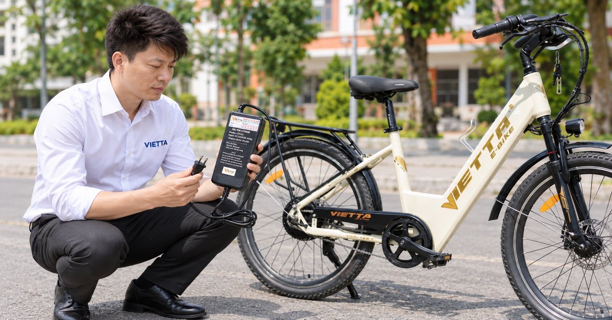 Bộ sạc phù hợp với pin xe đạp trợ lực VIETTA