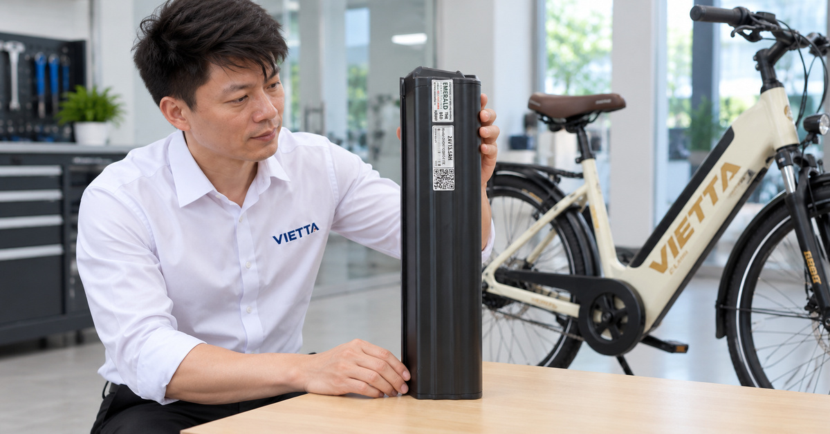 Pin VIETTA tháo rời được đặt ổn định khi bảo quản