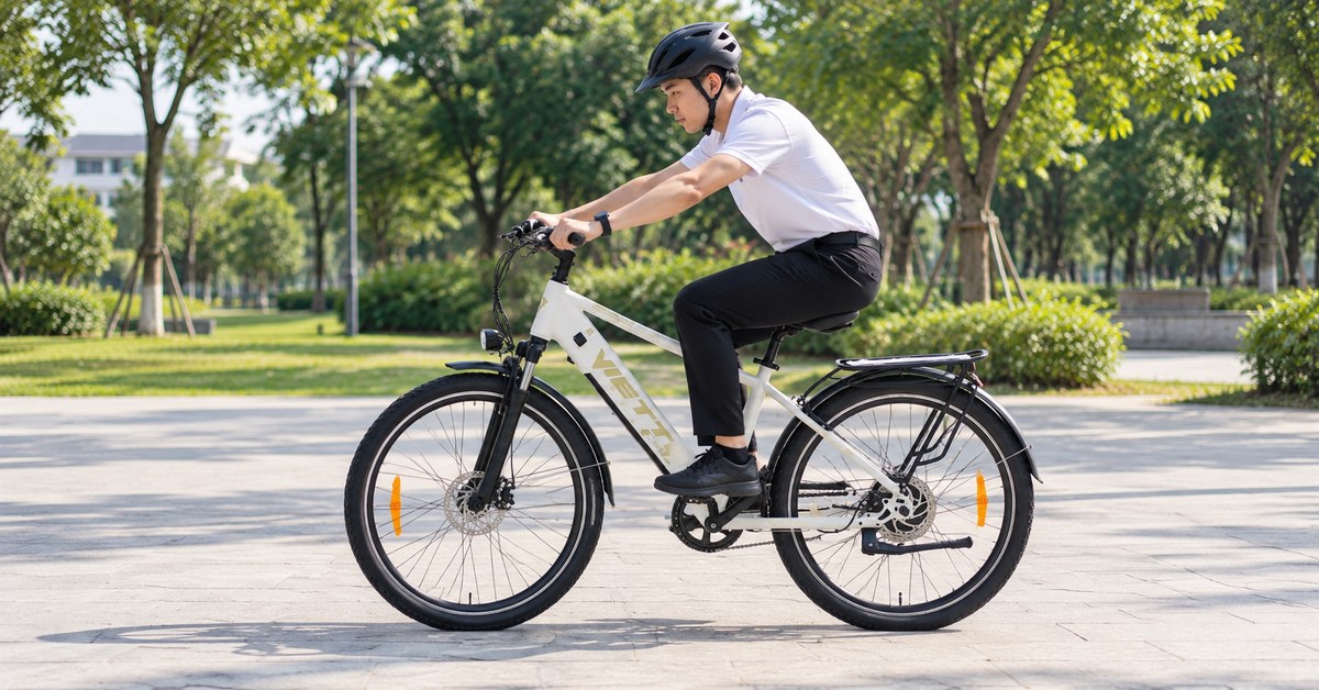 Tư thế dừng nhanh có kiểm soát trên xe đạp trợ lực