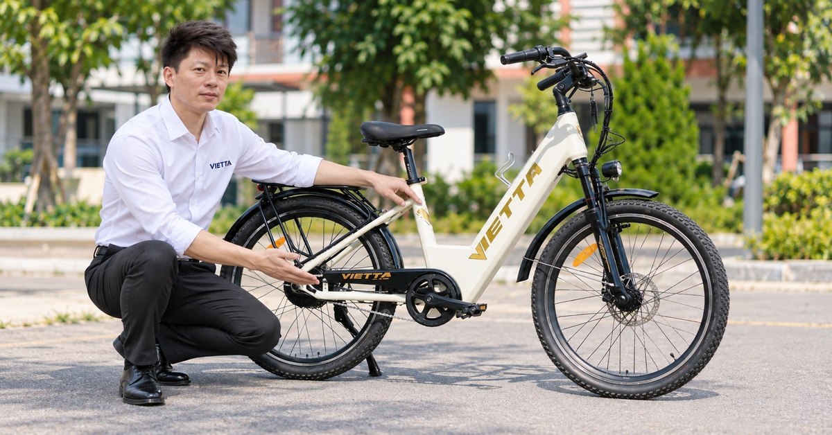 Các bộ phận chính trên xe đạp trợ lực VIETTA
