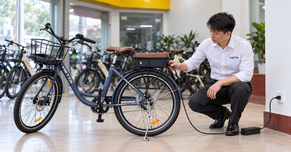 Khu vực sạc pin xe VIETTA khô ráo và thông thoáng