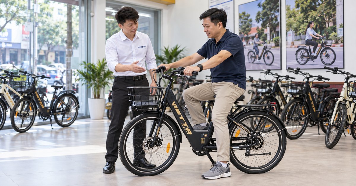 Kiểm tra tư thế ngồi, chống chân và điều khiển trước khi mua xe trợ lực