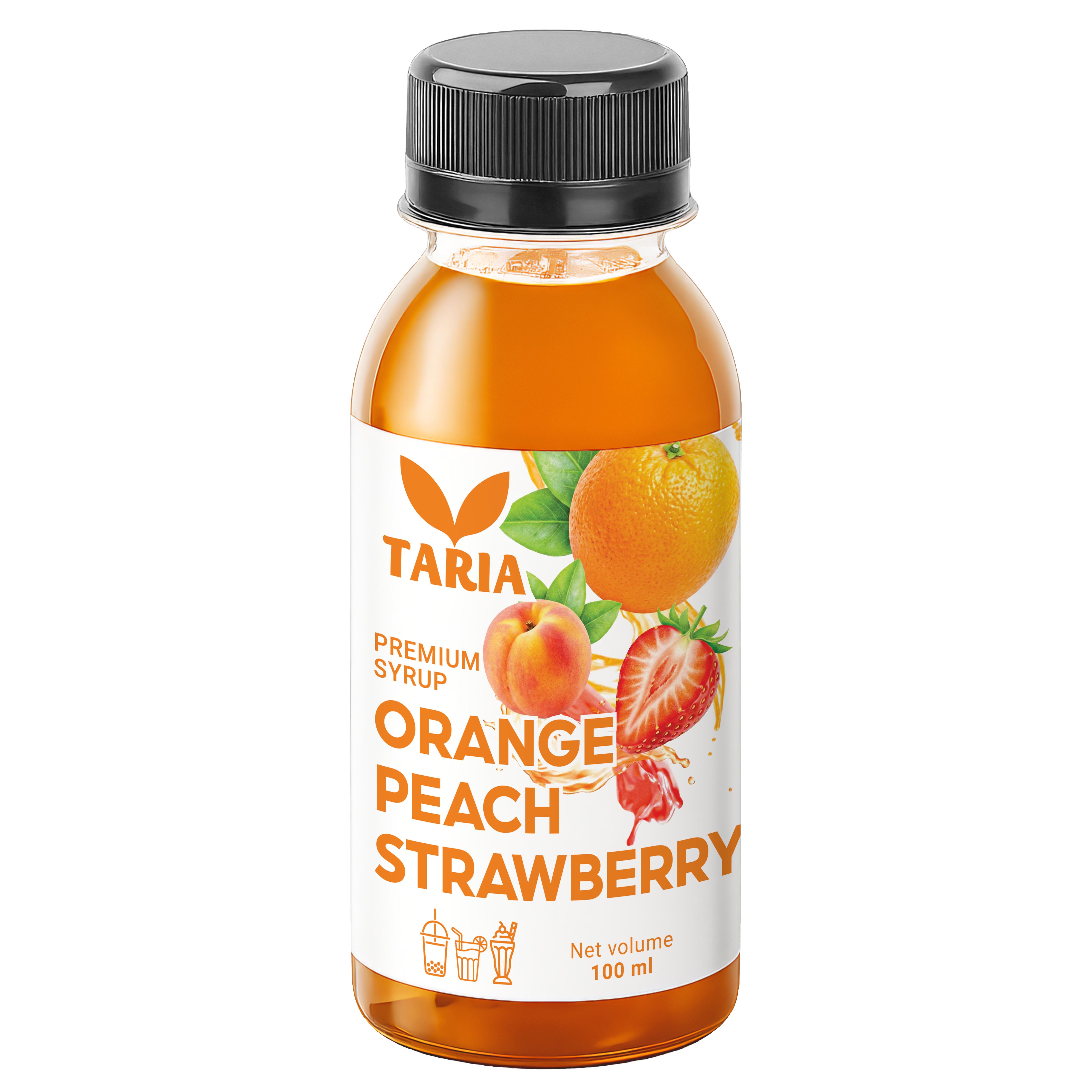 Syrup Cam Đào Dâu - Orange Peach Strawberry Syrup Taria (100 ml)