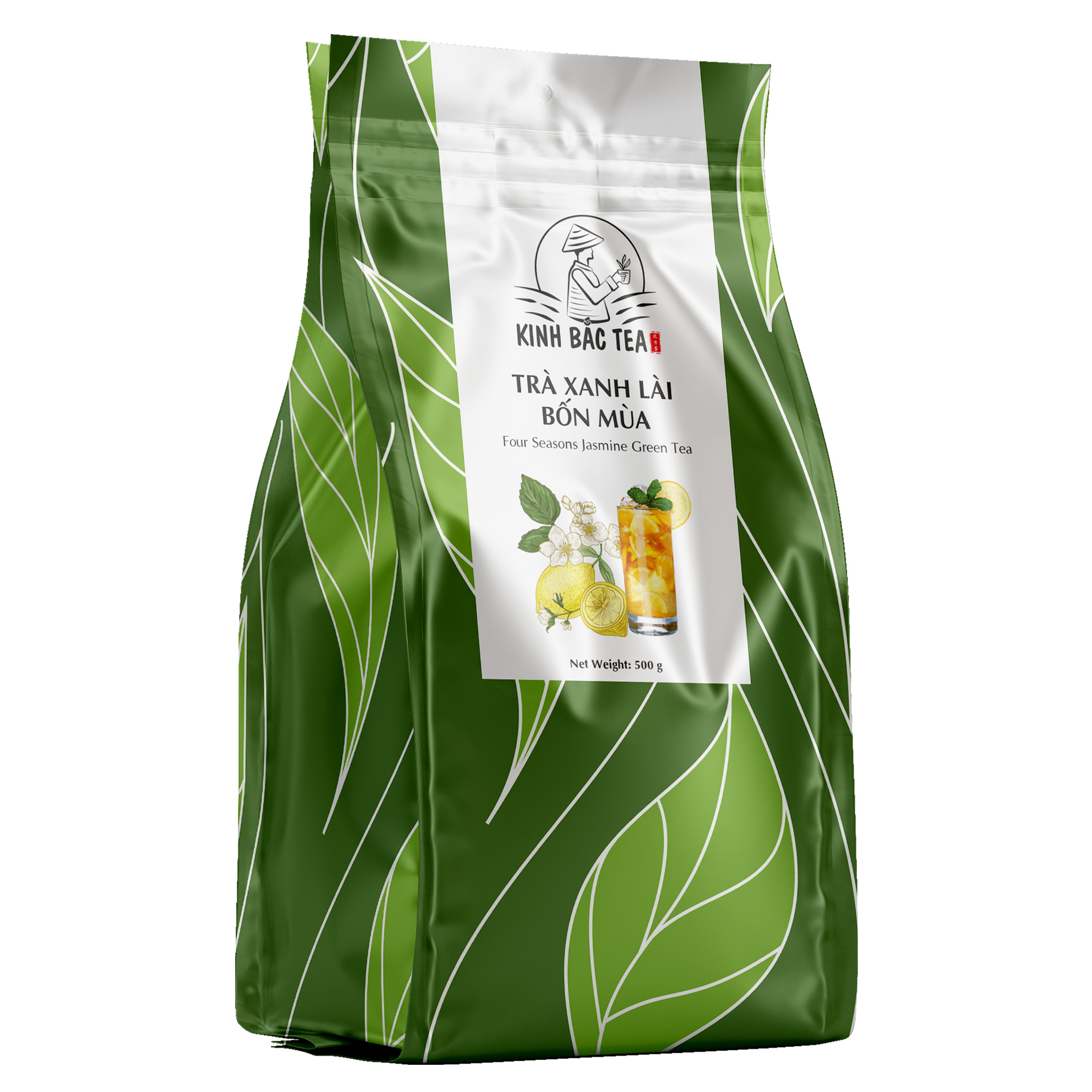 Trà Xanh Lài Bốn Mùa 500g (Mùi Thơm Hương Lài - Màu Nước Vàng Trong)