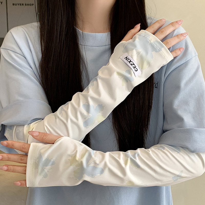 Bao Tay Chống Nắng Nữ Form Rộng Thoáng Mát, Găng Tay Dài Co Giãn Mềm Mịn Chống Tia UV