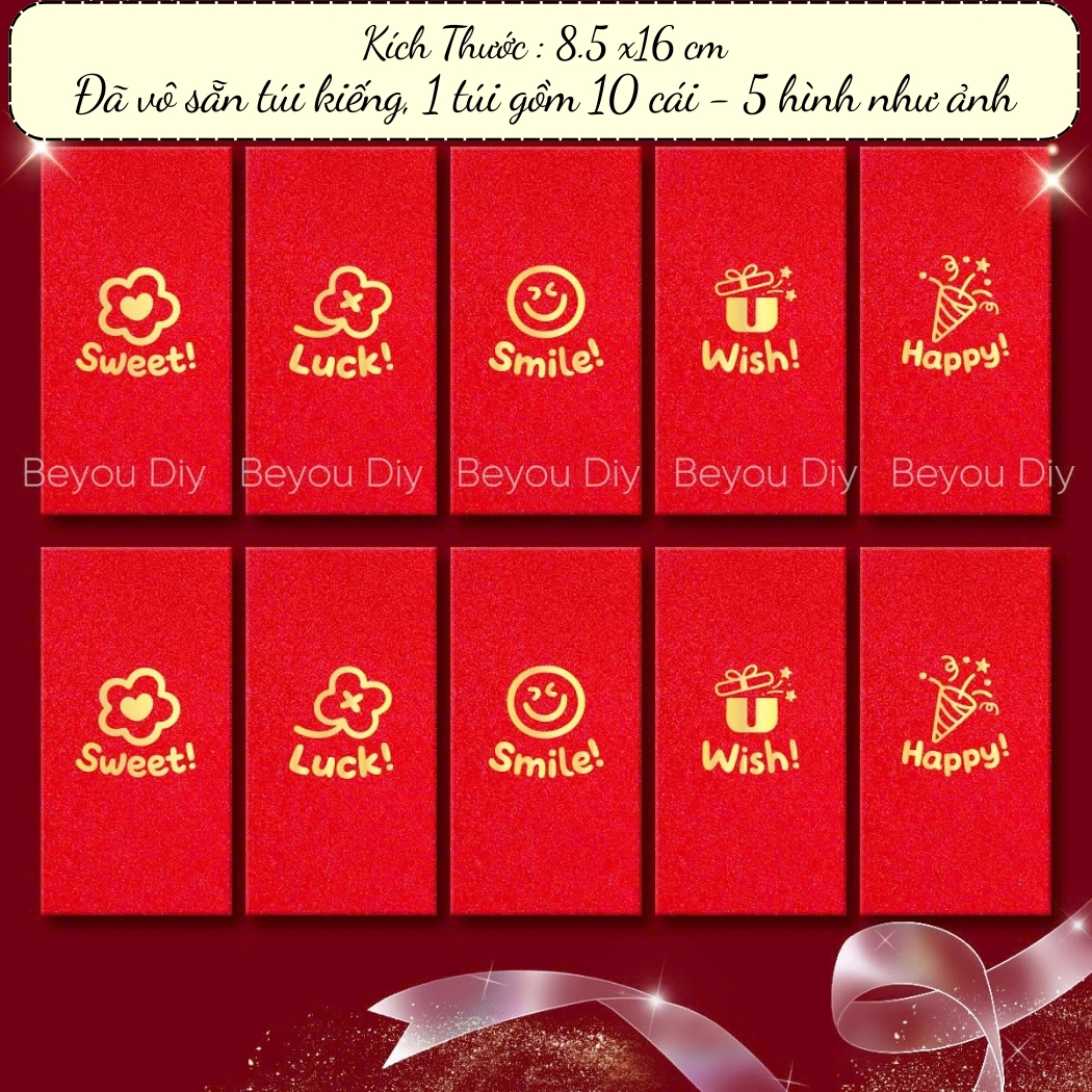 Combo 10/ 20/ 40/ 60 Bao Lì Xì Đỏ Ánh Kim Sang Trọng May Mắn, Lì Xì Tết và Cưới Hỏi Thiết Kế Mẫu Mới