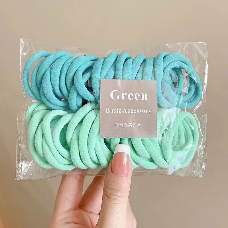 Túi 50 Dây Thun Cột Tóc Hàn Quốc Co Giãn, Không Gây Đau Tóc, Nhiều Màu Sắc Hot Trend.