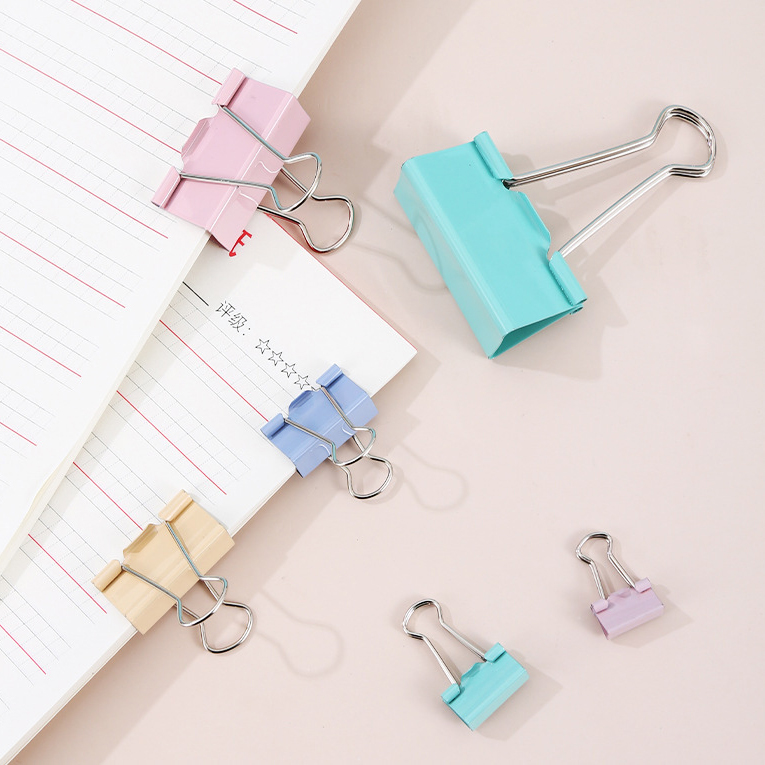 Kẹp Bướm Màu Pastel, Kẹp Giấy Văn Phòng Màu Macaron Dễ Thương, Decor Bàn Học Bàn Làm Việc