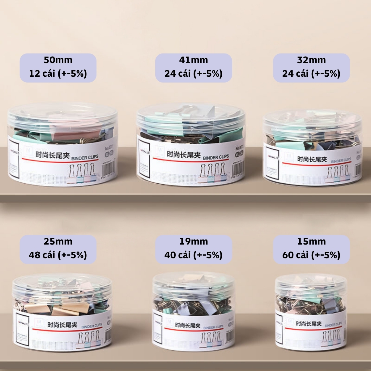 Kẹp Bướm Màu Pastel, Kẹp Giấy Văn Phòng Màu Macaron Dễ Thương, Decor Bàn Học Bàn Làm Việc
