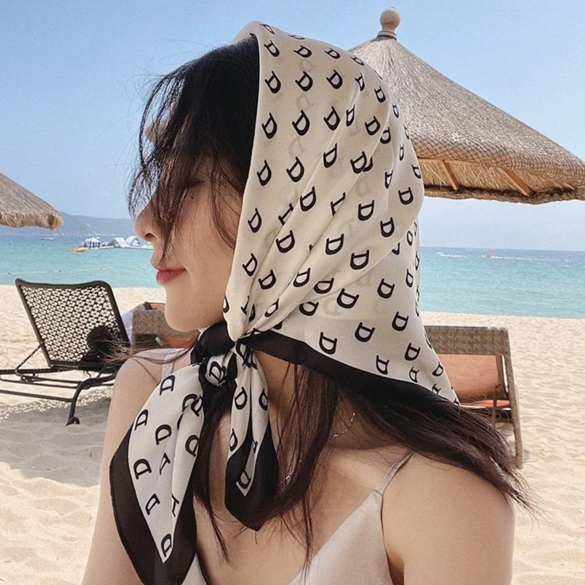 Khăn Lụa Vuông, Khăn Choàng Cổ, Quàng Tóc, Buộc Túi Thời Trang Hàn Quốc
